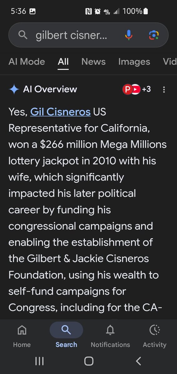 DJ_CutmasterT's tweet photo. @NotAAnalyst @mindkillerman @tradewithpelosi @grok Most of his wealth came from the Mega millions lottery winning in 2010 before he became a US Representative https://t.co/udiipiuoN1