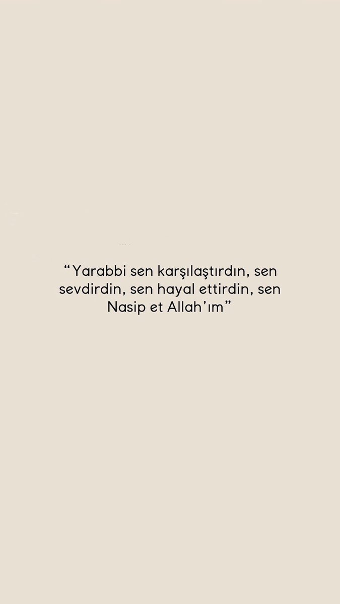 Sen nasip et Allah'ım.