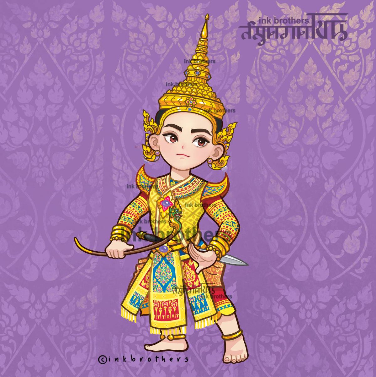 Inkbrothers2's tweet photo. 🔸พระลักษมณ์ กายสีทอง✨ ผู้เป็นตำนานเกือบหลับแต่กลับมาได้ ถึง 5 ครั้ง ในจักรวาลรามเกียรติ์
#ภาพมีลิขสิทธิ์ #รามเกียรติ์ #พระลักษมณ์ #inkbrothersสมุดวาดโขน #Khonthai #โขน https://t.co/yHN7vXZxHw