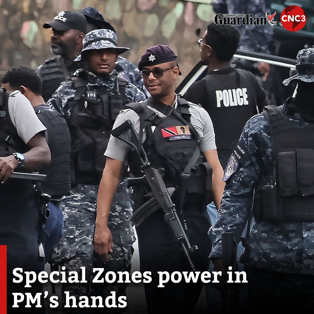 A proposed security law to be debated in Parliament tomorrow will give Prime Minister Kamla Persad-Bissessar the power to declare high-crime communities “Special Zones,” subject to search without a warrant and curfews lasting up to 72 hours.

For more: guardian.co.tt/news/special-z…