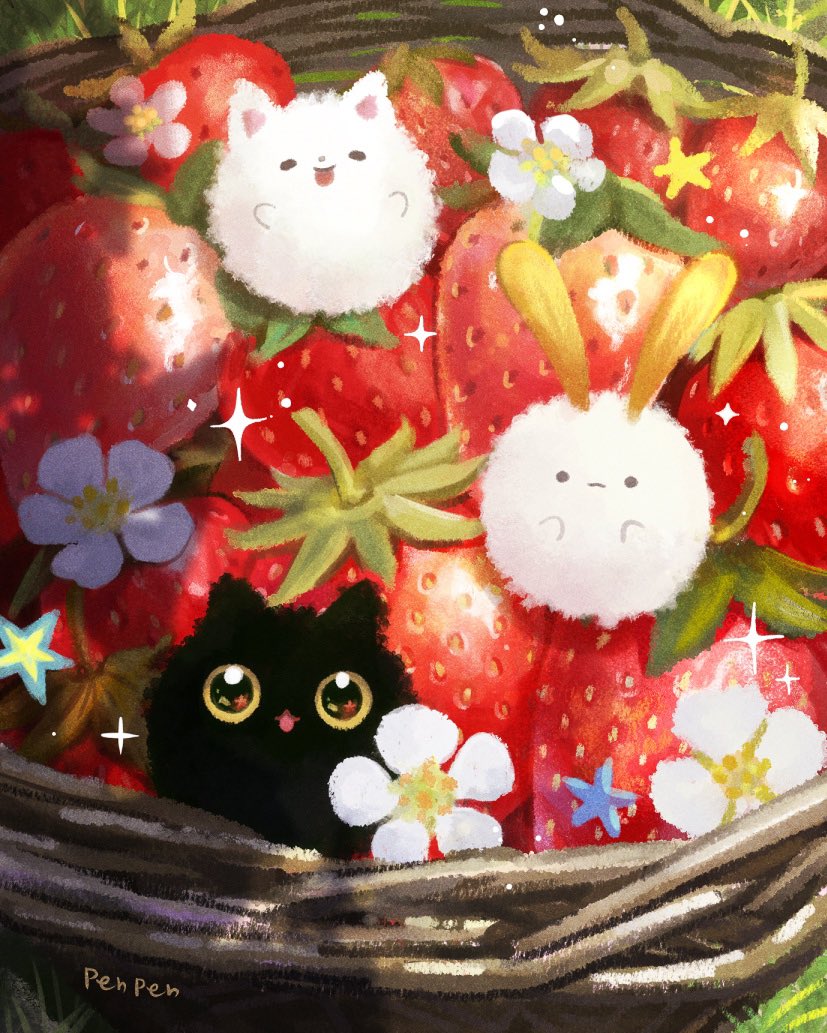 pencopeco's tweet image. *✿˖🧺🍓˖⁺.✧