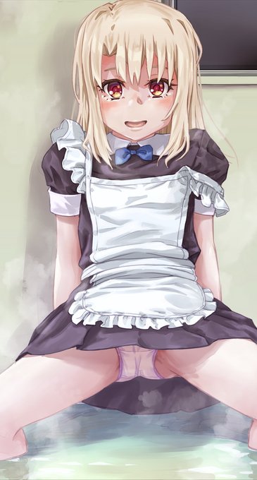 イリヤお風呂でおもらし(メイド服版 