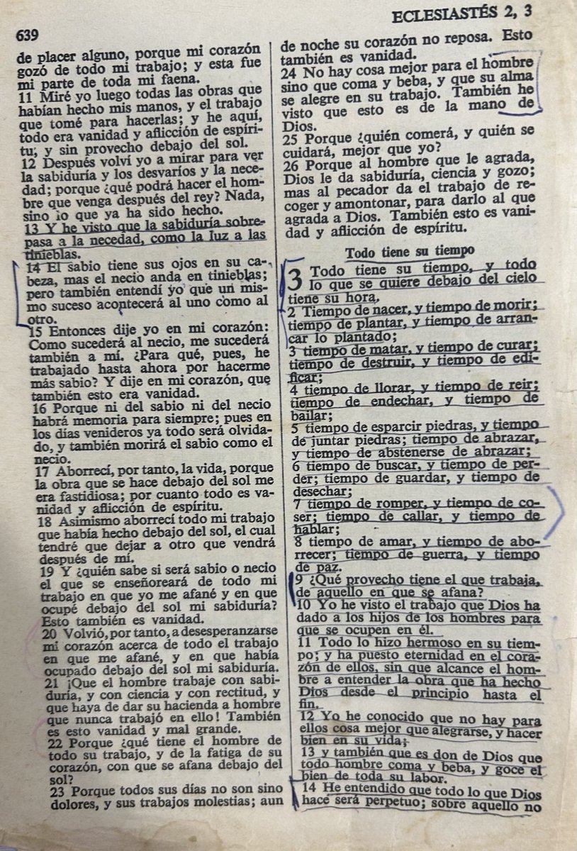 Eclesiastés 3
TODO TIENE SU TIEMPO