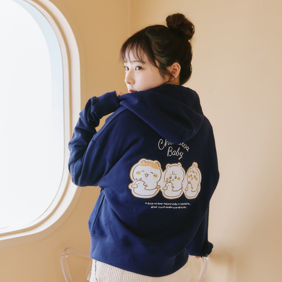 新商品／ 『Chiikawa Baby ZIPパーカー』 （おまる(ネイビー) 📝1月23