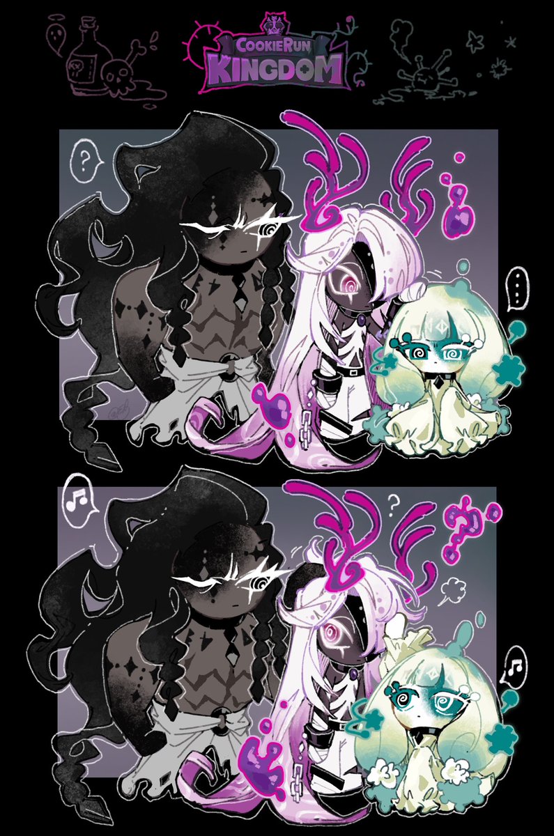 #cookierunkingdom5thanniversary 
#cookierunkingdomfanart 
#cookierunkingdom 
I love the interactions between the three of them... 
They're like brothers and sisters, comforting and supporting each other.😭💜