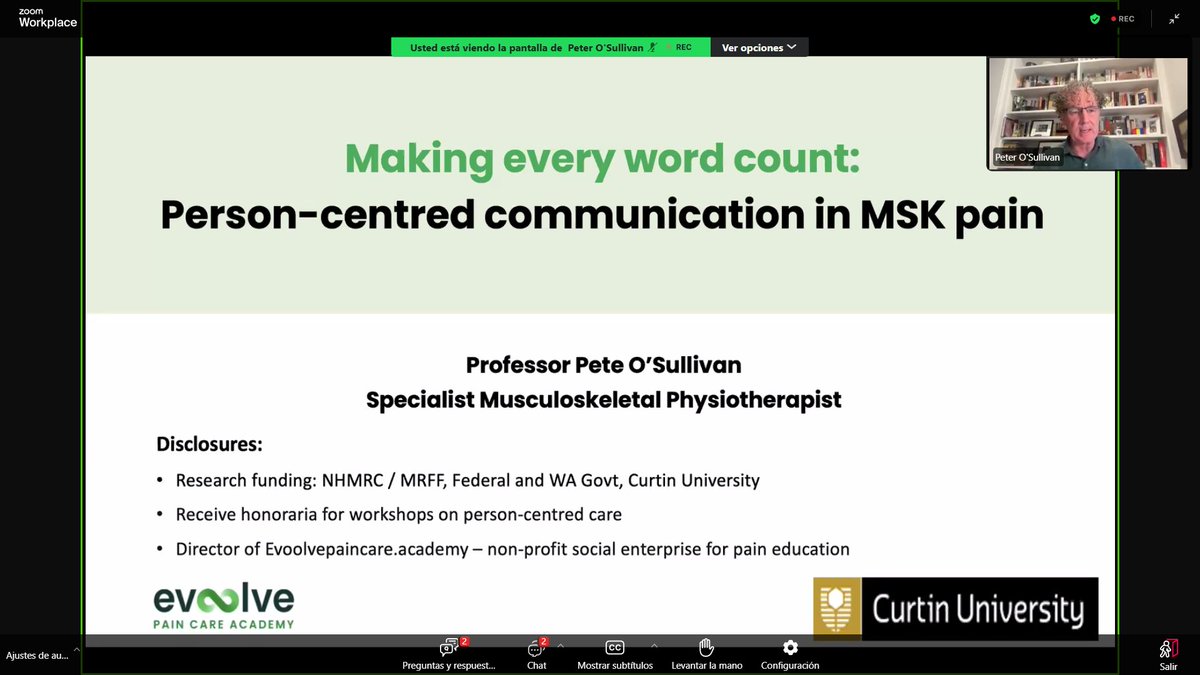 Digi4MSK's tweet image. 🎙️ We’re now live with Prof. Peter O’Sullivan, kicking off our #DIGI4MSK webinar!

He’s introducing his work as a Specialist Musculoskeletal Physiotherapist, researcher, and educator — and sharing how person-centred care shapes communication in MSK pain.