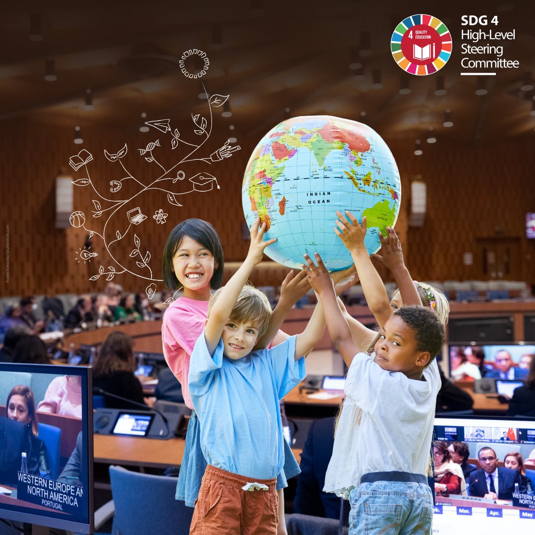 🎯 SDG 4 is the only global development goal supported by a dedicated coordination mechanism, led by UNESCO, to ensure coherence and accountability in advancing education worldwide.

At the heart of this mechanism is the SDG 4 High-Level Steering Committee (HLSC), co-chaired by