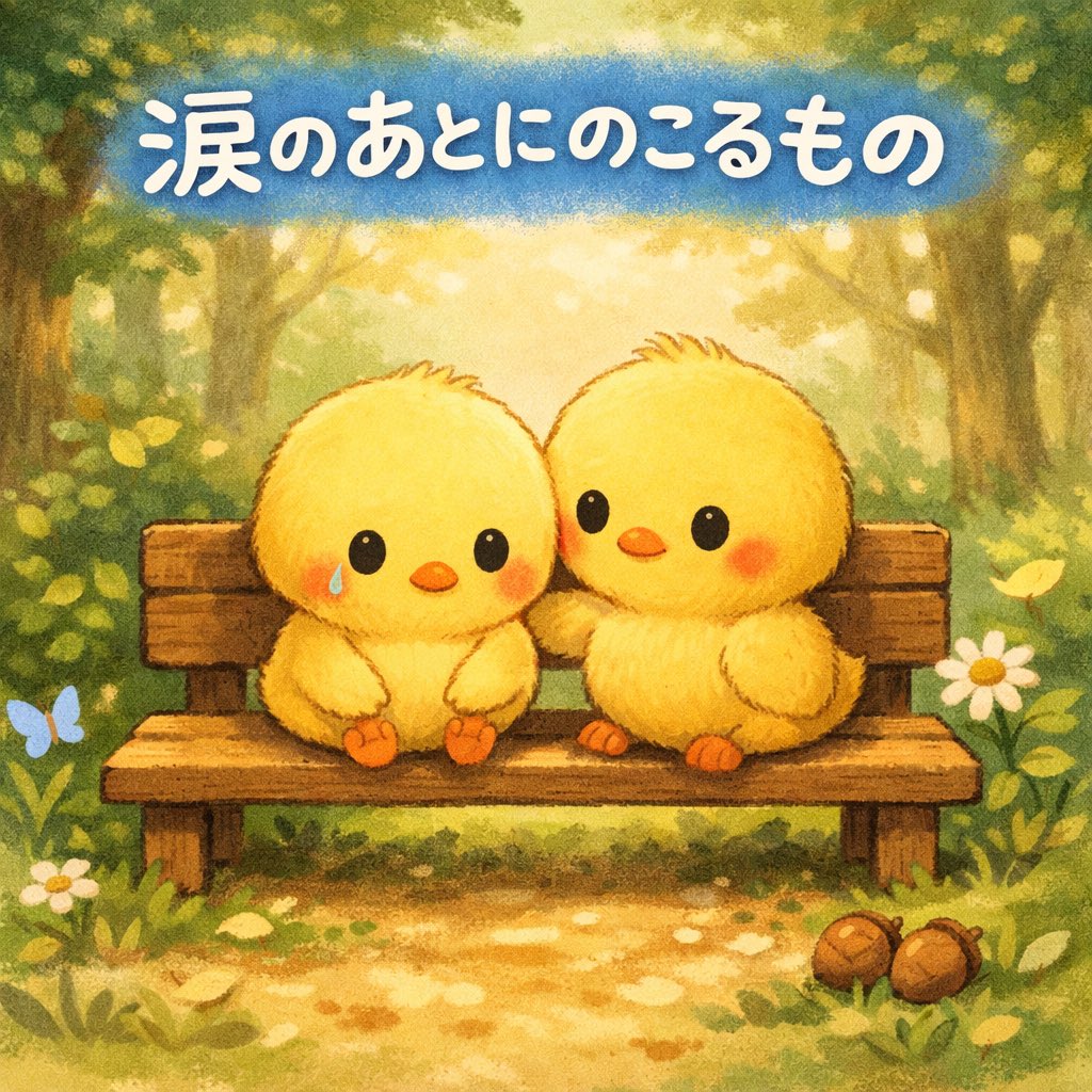 moconickmoco's tweet image. #ひよこものがたり
#ことばのおくりもの
第29話「涙のあとにのこるもの」

ある日の午後。森のベンチで、ぴもんくんがしょんぼりとうつむいていました。
「ボク、ひよたくんが昨日のおやつをくれなかったから悲しかったピヨ……」
その言葉に、ヒヨコくんは眉をひそめました。…