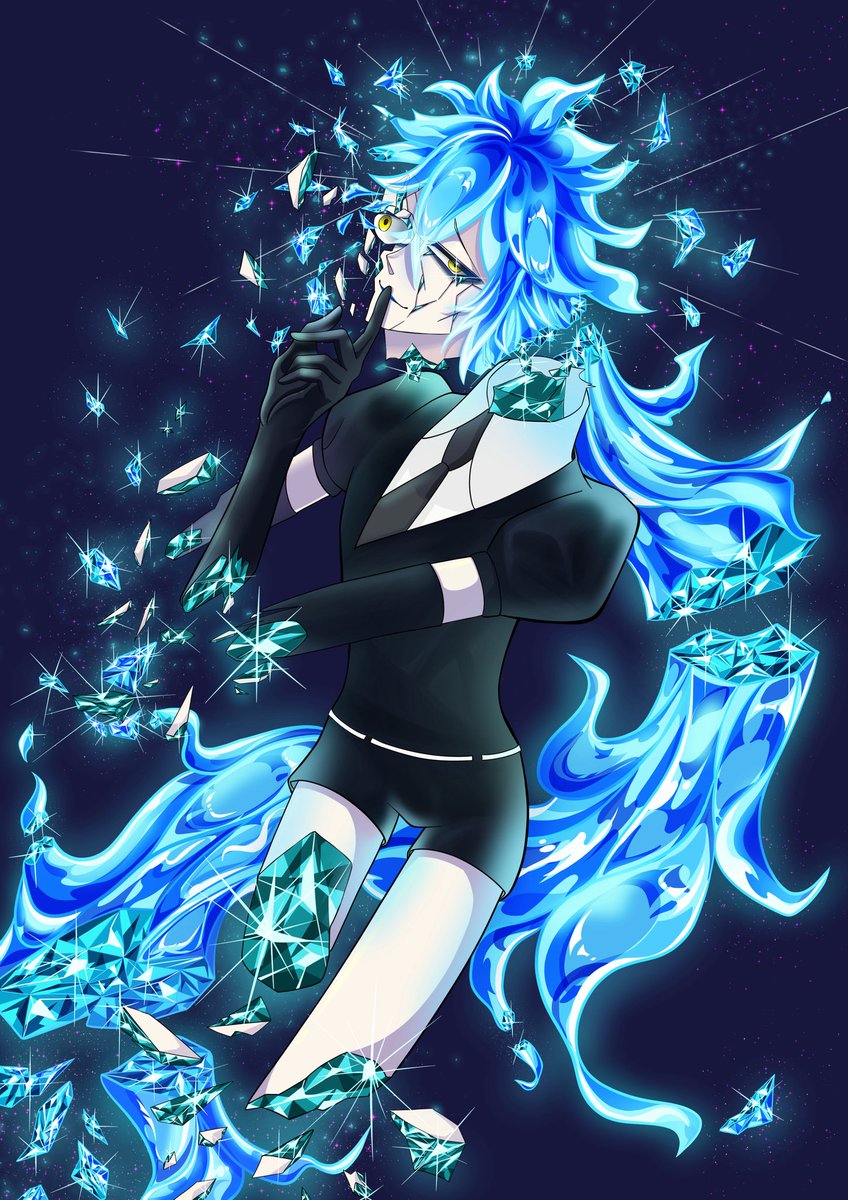 Lau_twst's tweet photo. ※宝石の国パロ
『Shhh…』
#ツイステファンアート #twstファンアート https://t.co/A56S7PfmX8