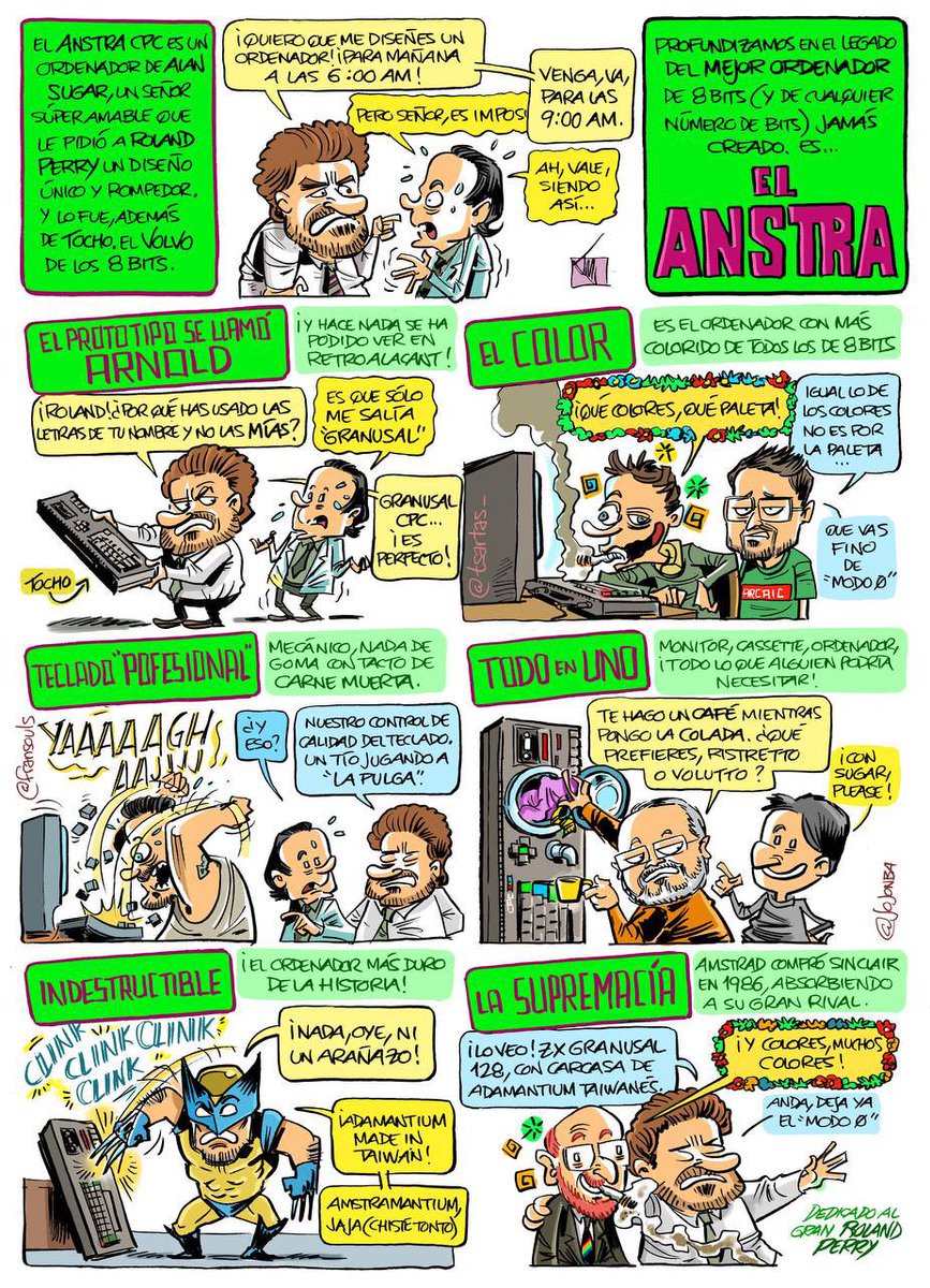 El #AmstradCPC #Amstrad, en el cómic de <a href="/MicroHobbyPapel/">MicroHobby</a> 

Con <a href="/Lord_Sugar/">Lord Sugar</a>.