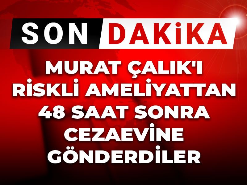 halktvcomtr's tweet photo. #SONDAKİKA 

Beylikdüzü Belediye Başkanı Murat Çalık, riskli ameliyattan 48 saat sonra cezaevine gönderildi 
https://t.co/nHNEymowjX https://t.co/1ocrMnoE7B