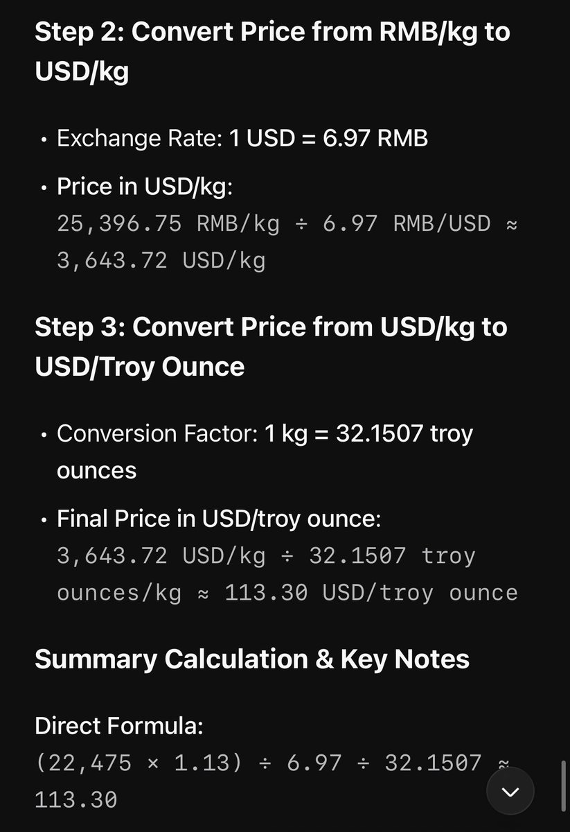 Calculations shown. 1 USD = 6.98 RMB Yuan today.