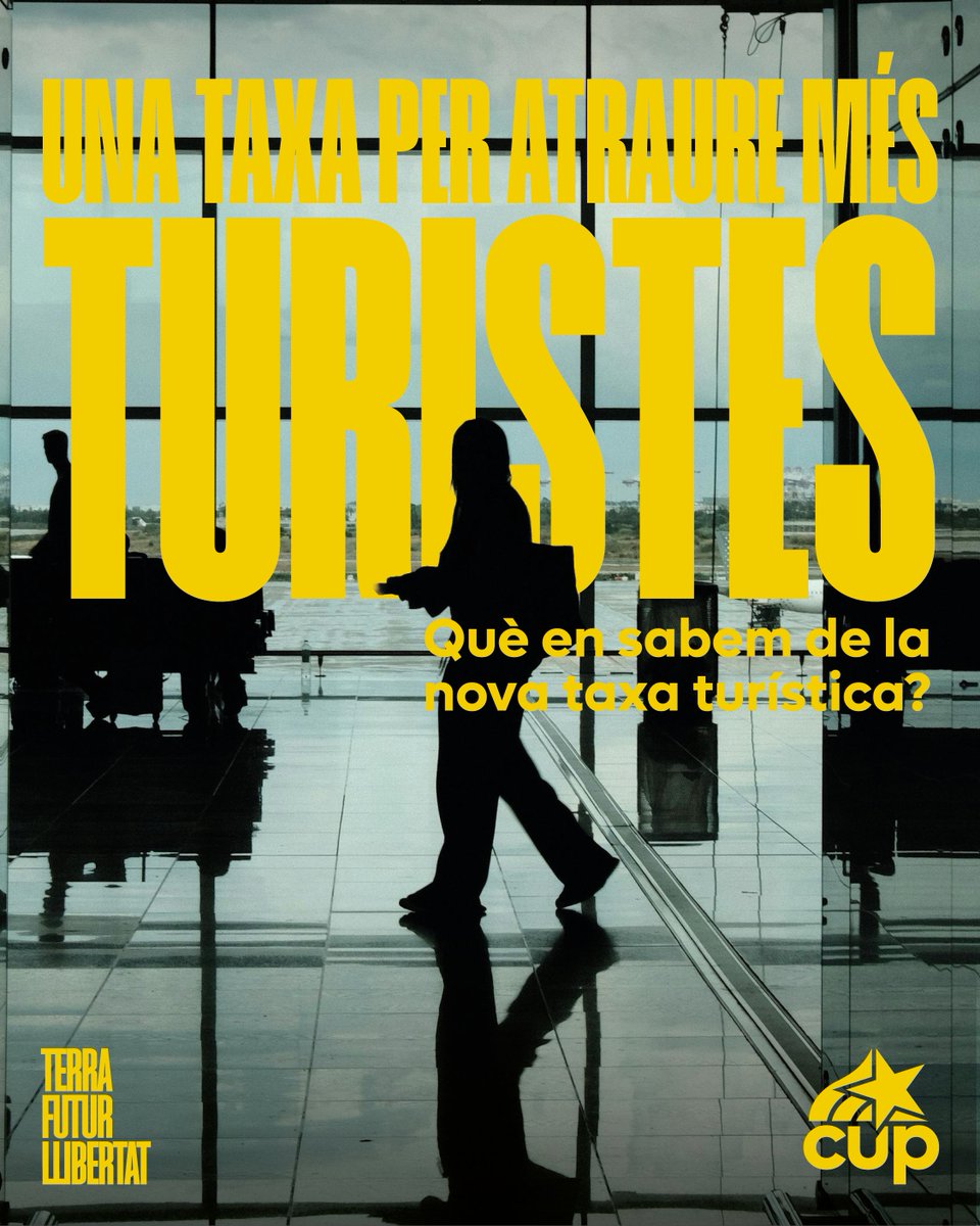 QUÈ EN SABEM DE LA NOVA TAXA TURÍSTICA?  

Actualment, estem en un context de saturació turística. Però aquesta nova taxa pretén continuar destinant la major part dels recursos a fomentar el turisme. 

Però, què en sabem? [FIL🧵👇]