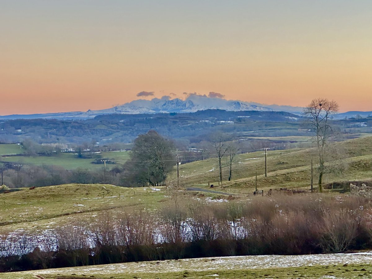 A peak of 1885m, it’s head in the clouds - central France, Jan 26