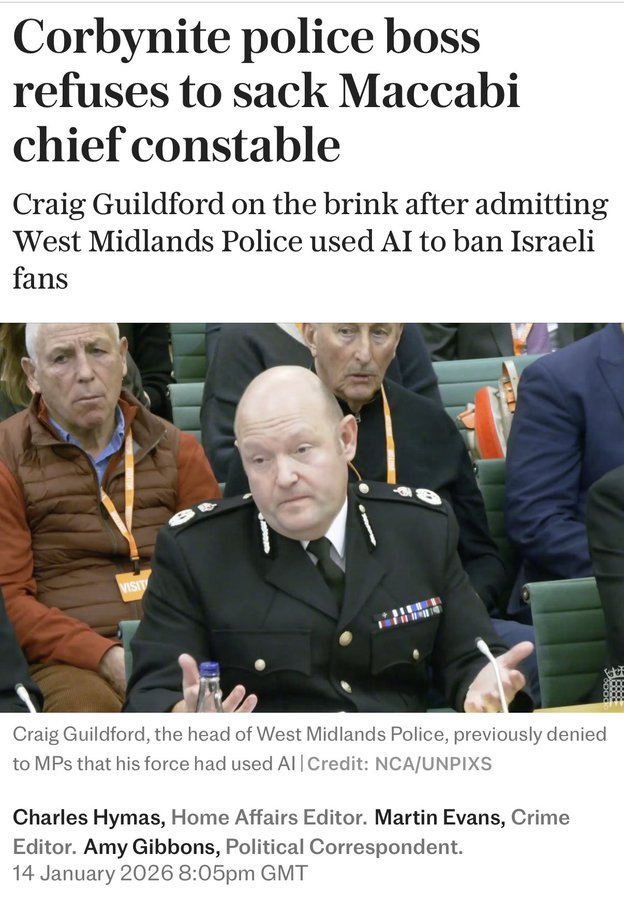I knew Corbyn was to blame for this. Even when it was the Maccabi fans being hooligans, and the police being inept, and the government being corrupt, I just knew it was Corbyn directing it from his secret underwater volcano allotment base all along.