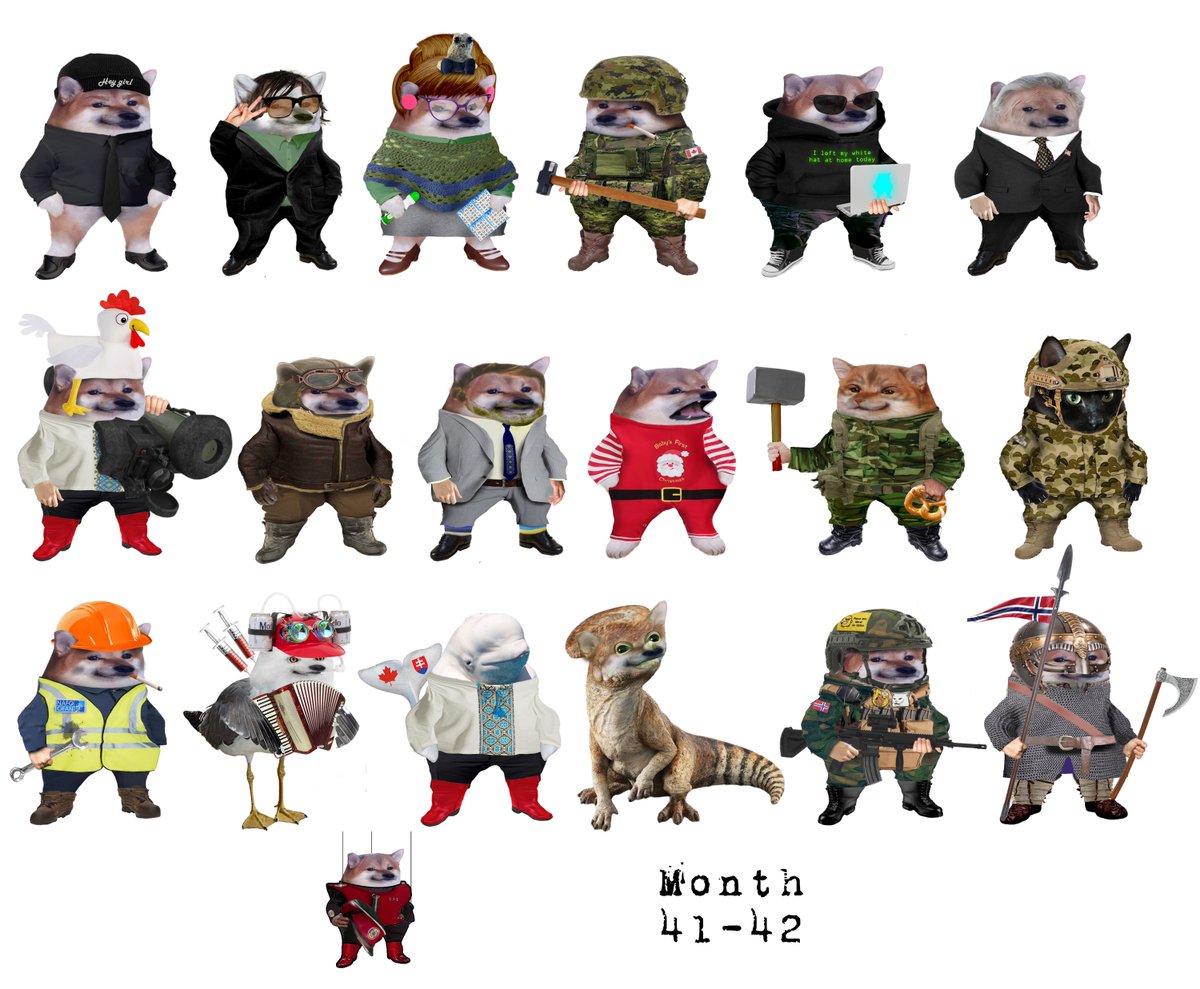 Month 41-42 of forging for <a href="/Official_NAFO/">North Atlantic Fella Organization</a> . As ever, an honour to bring new fellas into the pack and to tart up some of the existing fellas.
<a href="/Kama_Kamilia/">Kama</a> <a href="/goblin__soup/">goblin🇺🇦</a>