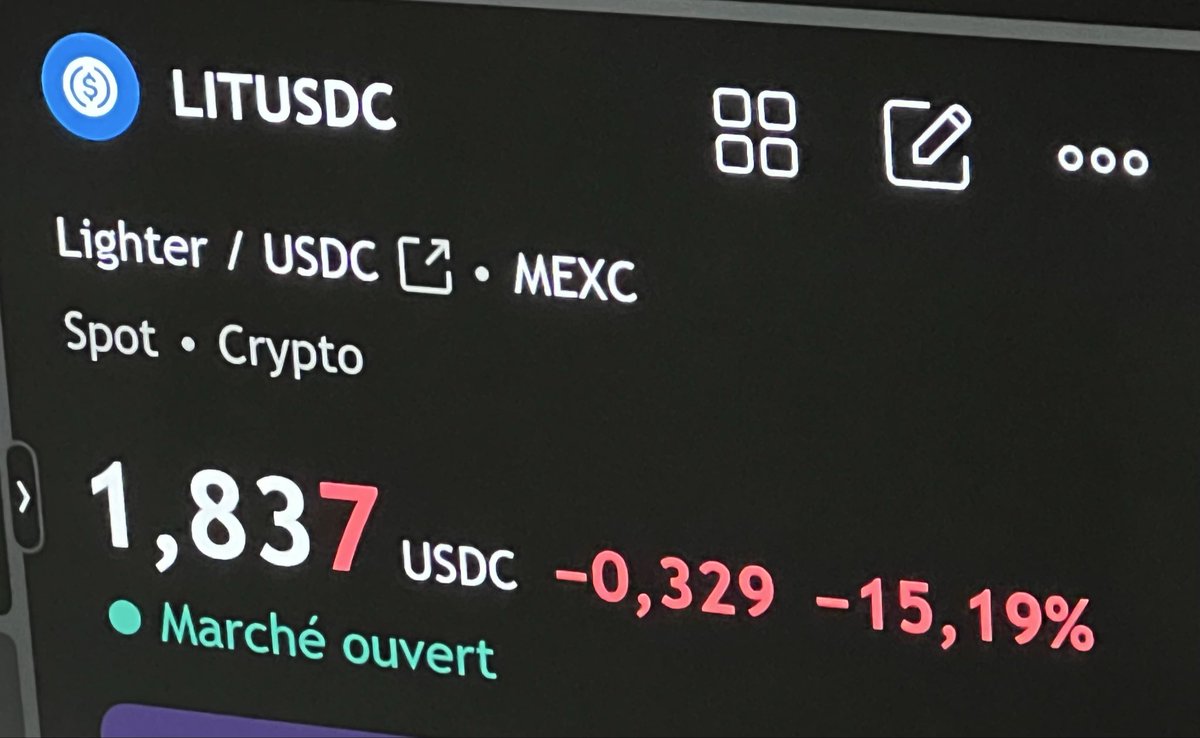 After -40% in 7 days : « We are announcing @RobinhoodApp and @coinbase  listings » - NO PROBLEM !! : -15% 🤣🤣 I have rarely seen such a fail,  mindblowing… @Lighter_xyz #LIT
