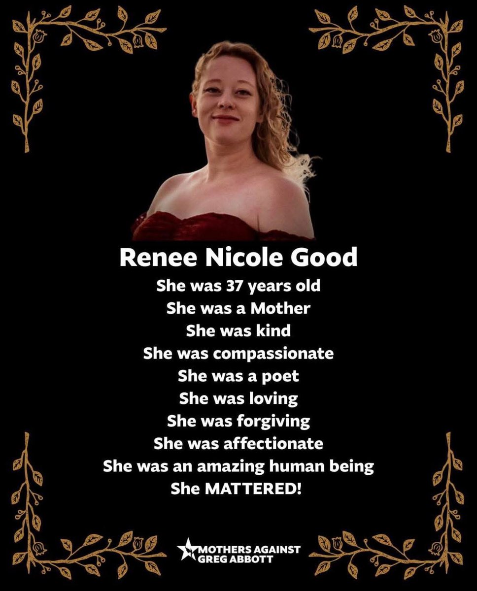 mjfree Renee Nicole Good, the 37 year old woman and Mother who was shot and  killed by Masked ICE Nazi Agents in Minneapolis was a poet She won the 2020  Academy of