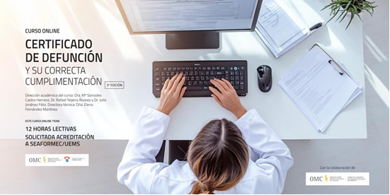 FFOMC's tweet image. 📑La FFOMC ofrece el curso online Certificado de defunción y su correcta cumplimentación, una formación acreditada y orientada a abordar de manera práctica todo el proceso de certificación, incluido el uso del e-Certificado 

💻Información e inscripciones: ffomc.org/formacion/curs…