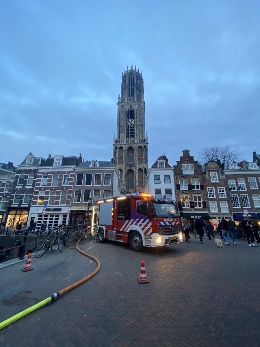 Grote brand in het centrum van Utrecht