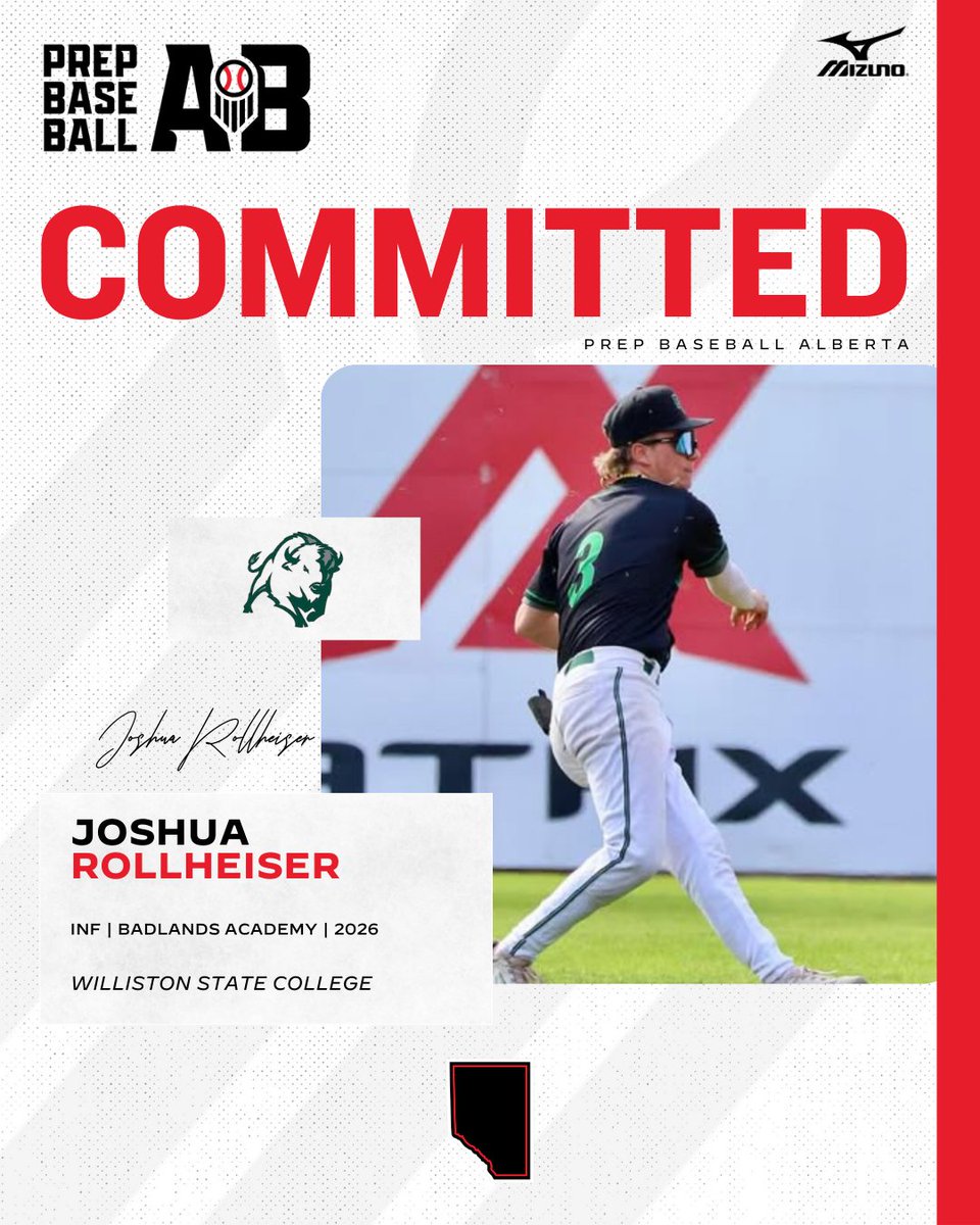 🚨𝐂𝐎𝐌𝐌𝐈𝐓𝐌𝐄𝐍𝐓 𝐀𝐋𝐄𝐑𝐓🚨

'26 INF Joshua Rollheiser (<a href="/AcademyBadlands/">Badlands Baseball Academy</a>) has announced his commitment to Williston State College. 

#OffTheBoard🇨🇦 | #BeSeen