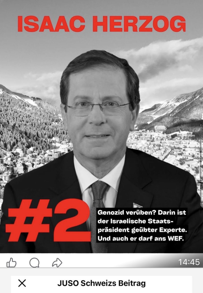 So sieht die Juso den israelischen Präsidenten.