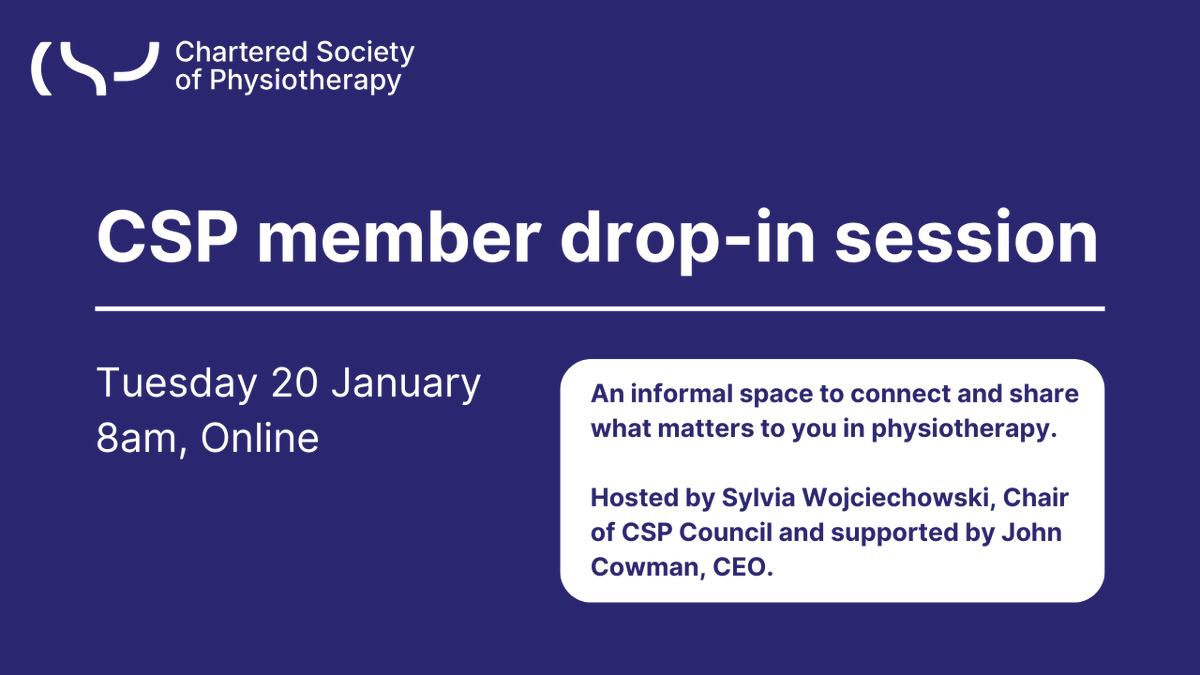 Chartered Society of Physiotherapy (CSP) tweet media