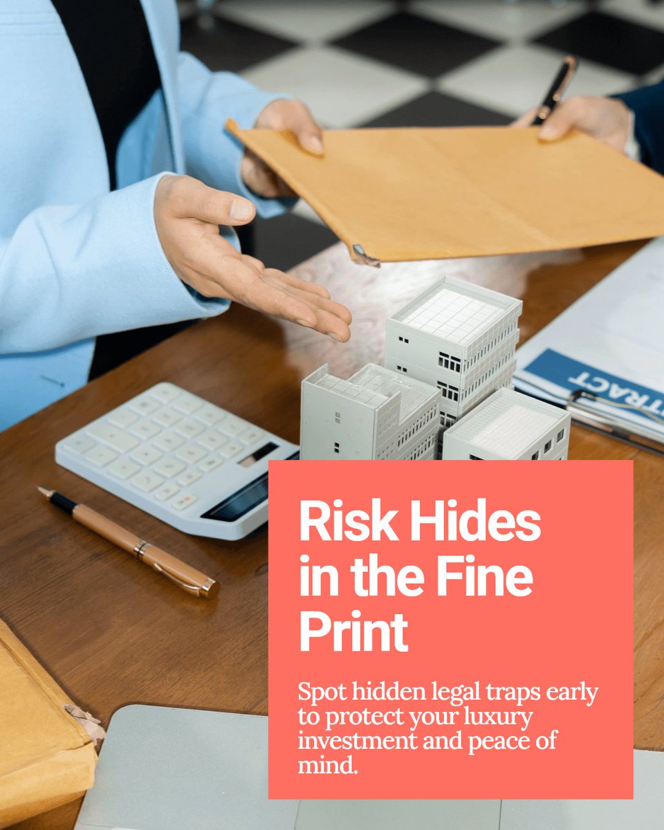 FLLProperties's tweet image. Risk in luxury real estate isn't just about price—it's about the fine print.

Using legal expertise early uncovers hidden pitfalls and keeps your high-value transactions secure.

Don't just buy a home. Buy peace of mind.