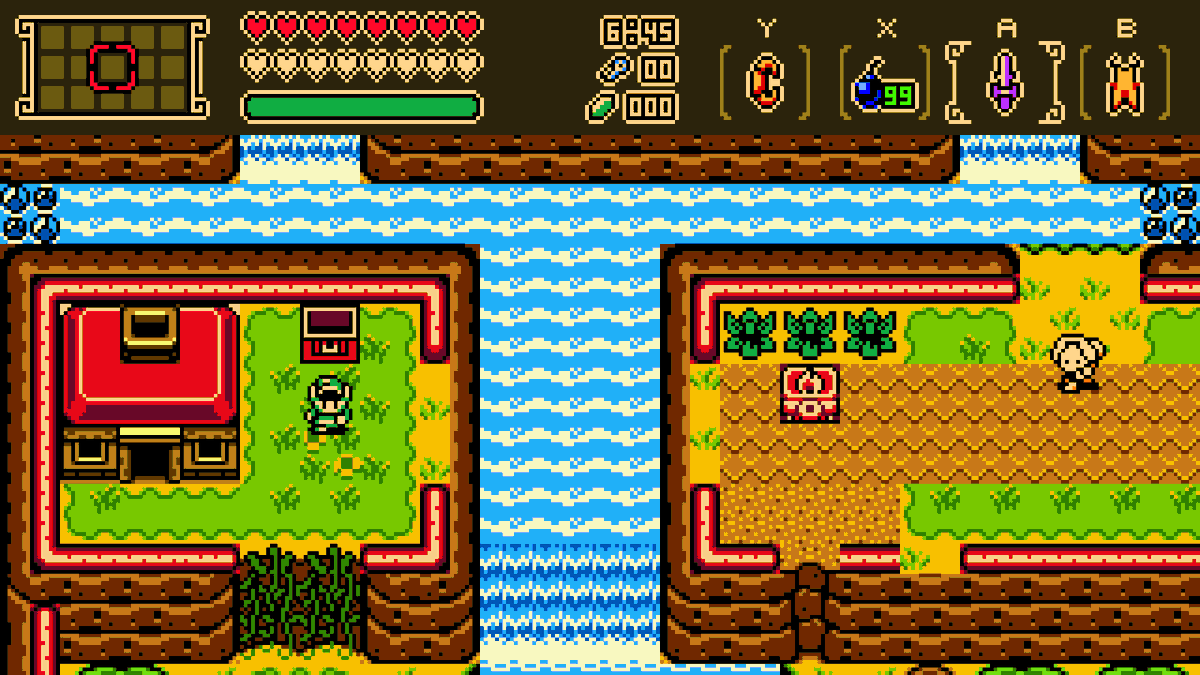 New year, new HUD✨
(Black variant will still be available in settings)
#zelda #fangame #gamedev #gamedesign #retrogame #pixelart