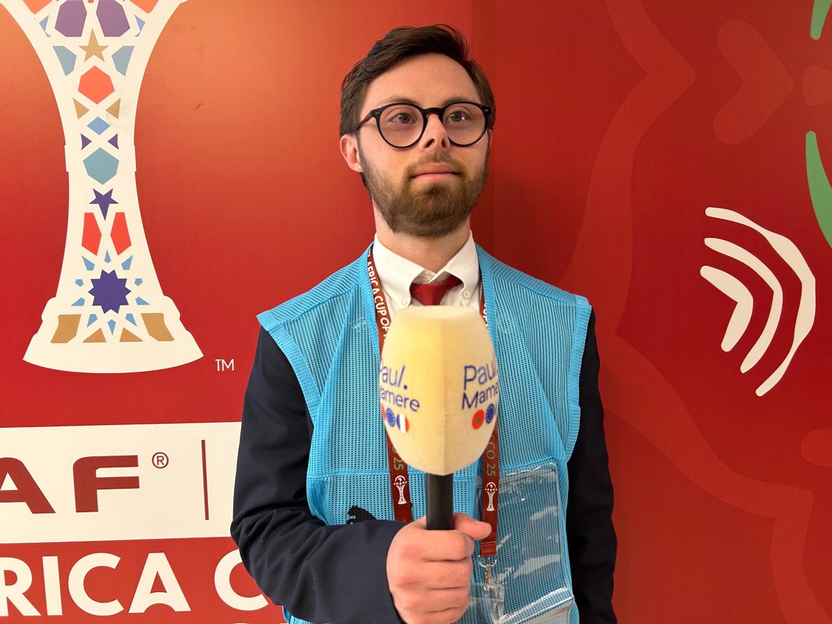 Au #Maroc, j’ai rencontré Paul Mamere, journaliste marocain de 24 ans atteint de trisomie 21, accrédité à la #CAN2025.
Un parcours qui bouscule les clichés et rappelle que le handicap n’efface ni le talent ni la légitimité.
A lire ici : atop.tg/can-2025-paul-…