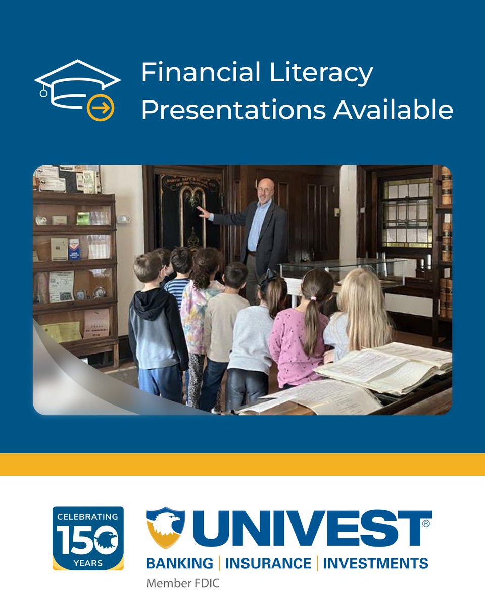 UnivestCorp's tweet photo. Are you looking for a speaker on a financial topic for your school or organization? We offer financial literacy programming for learners of all ages! Contact us today at 267.898.0606 or visit https://t.co/tuOozME9lD for more information. 📚🍎📝 #CommittedToLocal https://t.co/dCshSfykwX