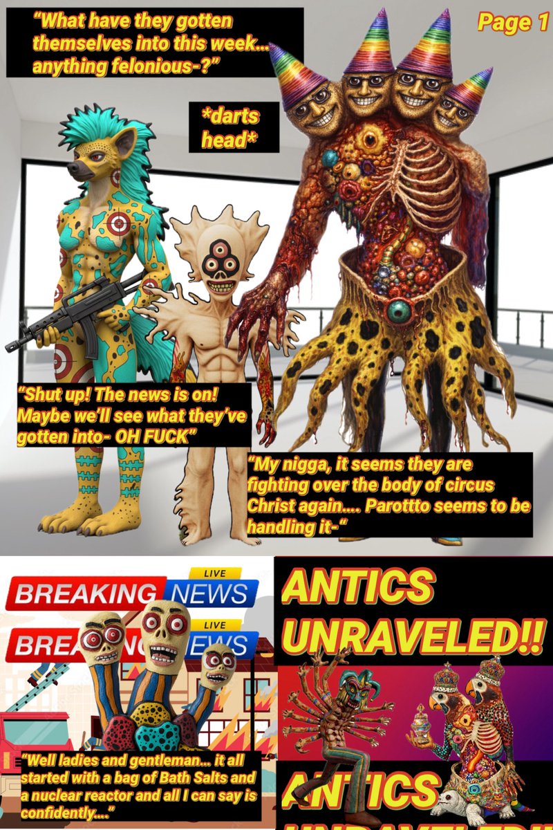 DerpyTango's tweet image. I’ve started a #comic book project:
💥🥇🌈‼️🌟🇺🇸🌎
Here is a rough draft of page one’s layout, dialogue, ai usage, and character content.
Gonna be a hard endeavor.

Thanks to all my lots of new followers and frens and it would help me if you retweeted and shared/liked this post.