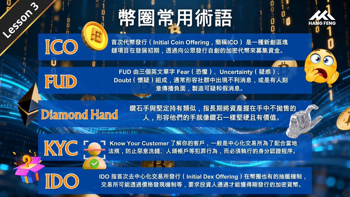 加密貨幣專有名詞-幣圈常用縮寫隨著#加密 貨幣的興起，許多專有名詞和縮寫在#幣圈內變得越來越常見。這些術語不僅是交易者和投資者日常交流的工具，也是理解市場動態和趨勢的重要關鍵。無論你是新手還是經驗豐富的投資者，熟悉這些縮寫將幫助你更有效地參與這個快速變化的#