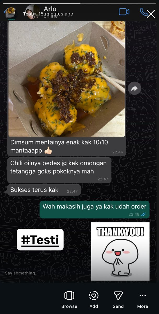 eventhoally's tweet image. akal-akalan akun dimsum mentai yang dibuat dengan prinsip 'yang penting meyakinkan' pake templet dan element canva cuman buat iyo ngestalkin ignya eyi tiap detik (dia takut eyi risih kalo ngestalknya pake akun asli karna pasti ketauan bgt mantenginnya) 🙏🏻