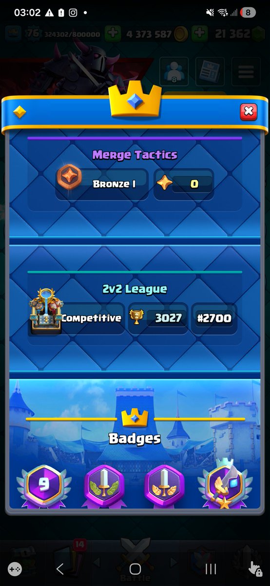 salutcestnire's tweet photo. Top #3021 monde en 2v2 Clash Royale à +3000 elo avec le meilleur mate @LDovaking ♥️ https://t.co/AJrDaCX77x