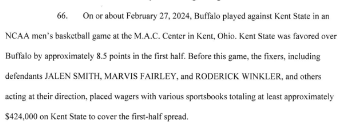KyleRowland's tweet image. $424,000 on the first-half spread in the Kent State-Buffalo game! That is one of the most outrageous things I have ever heard. 😂