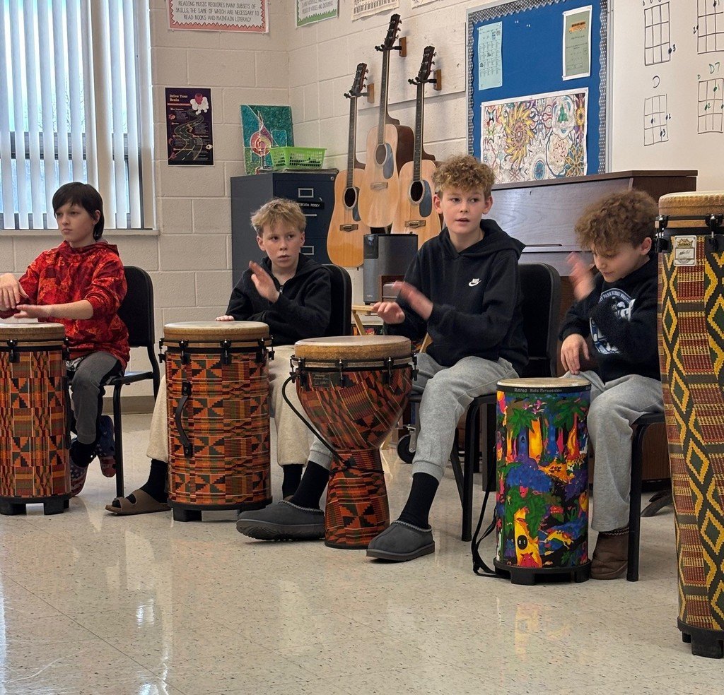 6th grade music students have started their world drumming unit!