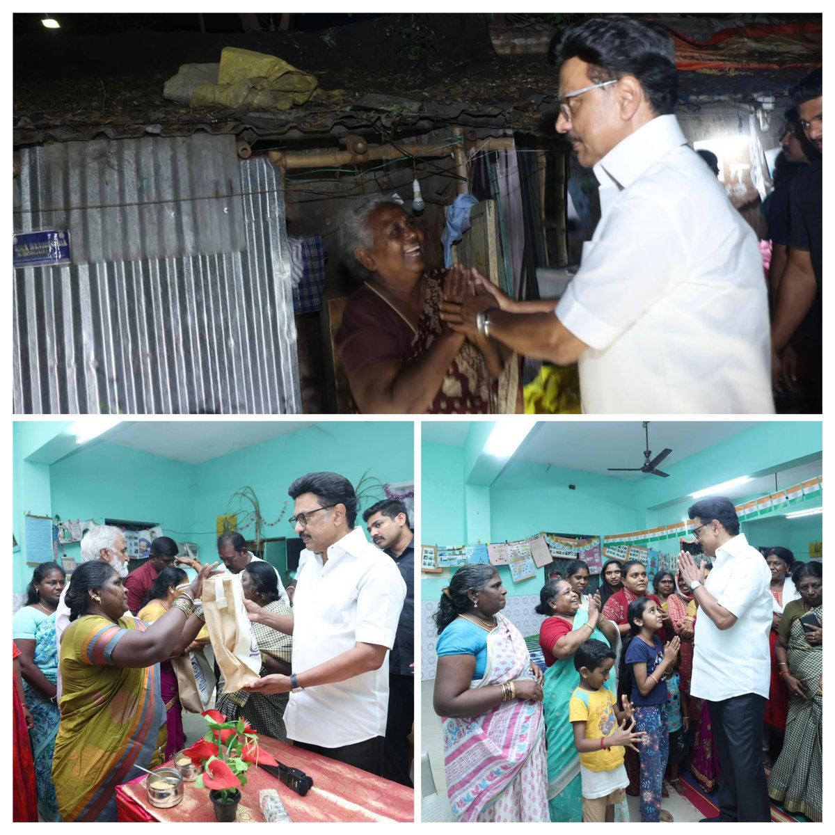 mkstalin's tweet photo. அன்பால் நிறைந்திட வேண்டும் அகிலம்!

உறவுகளைப் பிரிந்து,  ஆதரவிழந்தோருக்கு அடைக்கலமாய், சென்னை மூன்றாவது கடற்கரைச் சாலையில் உள்ள நகர்ப்புற நலவாழ்வு மையத்தில் பொங்கல் விழாவைக் கொண்டாடினேன்!

செல்லும் வழியில், நேதாஜி சாலை நாராயணப்பதெருவில் சாலையோரங்களில் வசிக்கும் வீடற்றோரைச் சந்தித்து, நகர்ப்புற வாழ்விட மேம்பாட்டு வாரியக் குடியிருப்பில் அவர்களுக்குப் புதிய வீடுகளை வழங்கிட ஆணையிட்டுள்ளதைப் பகிர்ந்துகொண்டேன்!

#வெல்வோம்_ஒன்றாக #DravidaPongal #DravidianModel