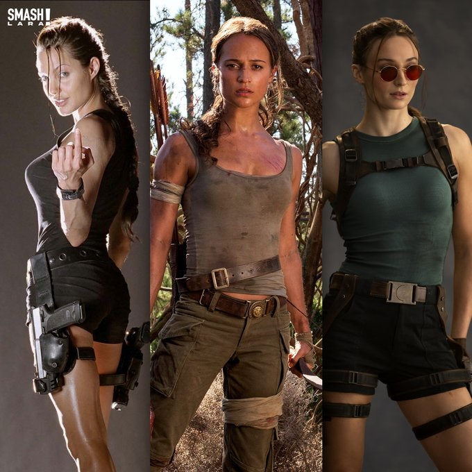 TrendxNow's tweet photo. Which Lara Croft in live action is your favorite? 🎬🗡️ 

#Tombraider #SophieTurner https://t.co/O4oqkoyv4A