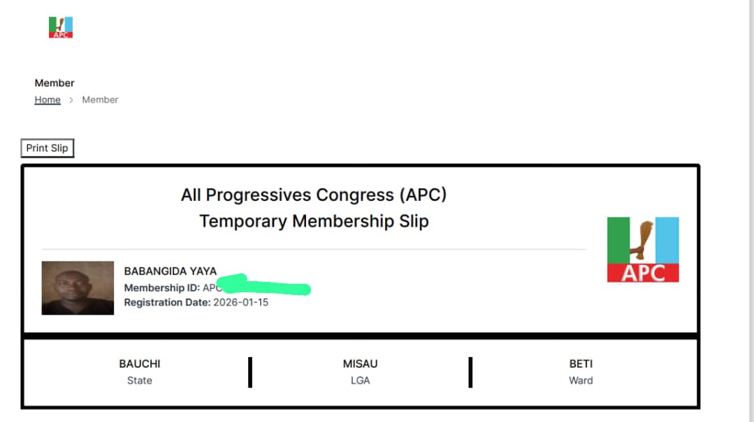 I validate my membership with All Progressive Congress (<a href="/OfficialAPCNg/">APC Nigeria</a>). 

Sai Jagaba📌.