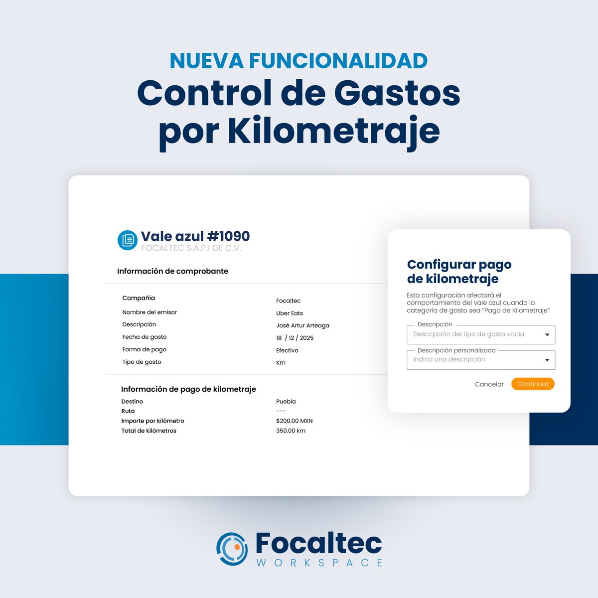 focaltec's tweet image. Nueva funcionalidad: 🛞 Control de Gastos por Kilometraje Automatiza el registro y cálculo del pago por kilometraje desde una sola plataforma.

Cada recorrido queda documentado, calculado y listo para su autorización y deducción fiscal.
.
.
.
#controldegastos #kilometraje