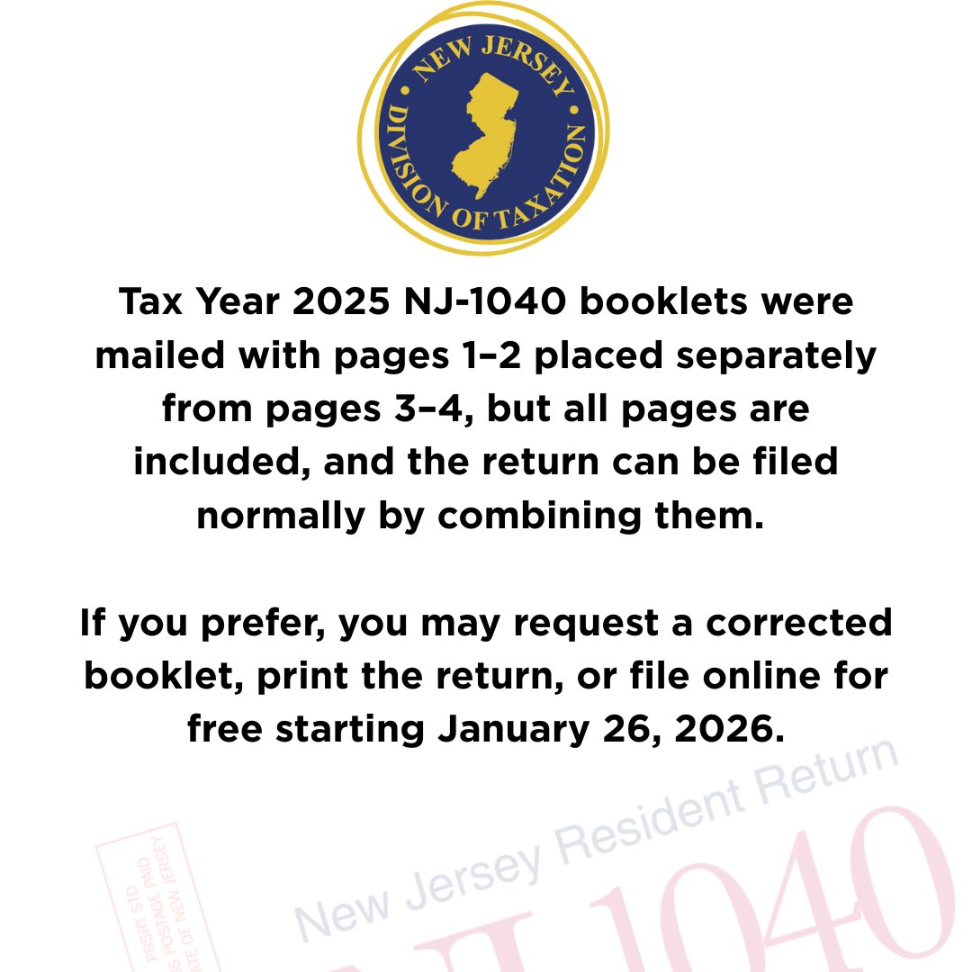 NJ Div of Taxation ☀️ tweet media