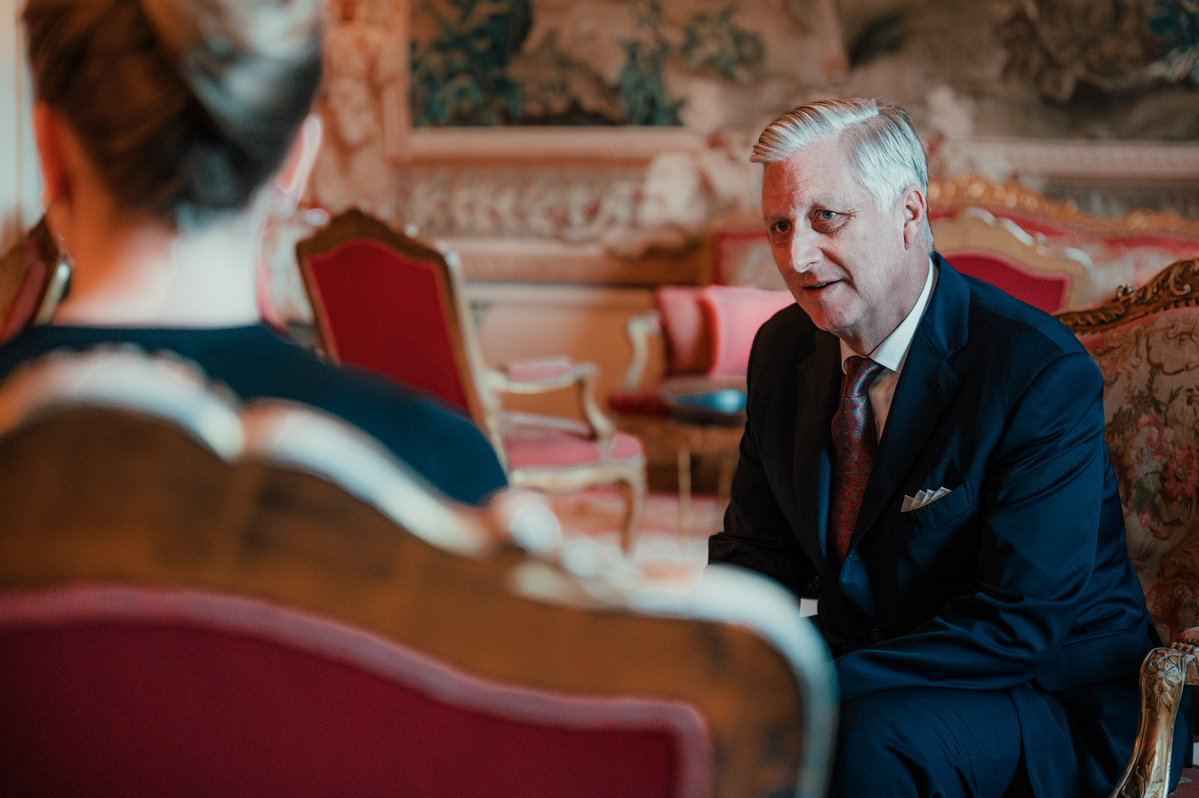 MonarchieBe's tweet image. Avant cela , le Roi a reçu en audience le secrétaire général de l’OTAN, M. Mark Rutte, avec la Princesse Elisabeth.