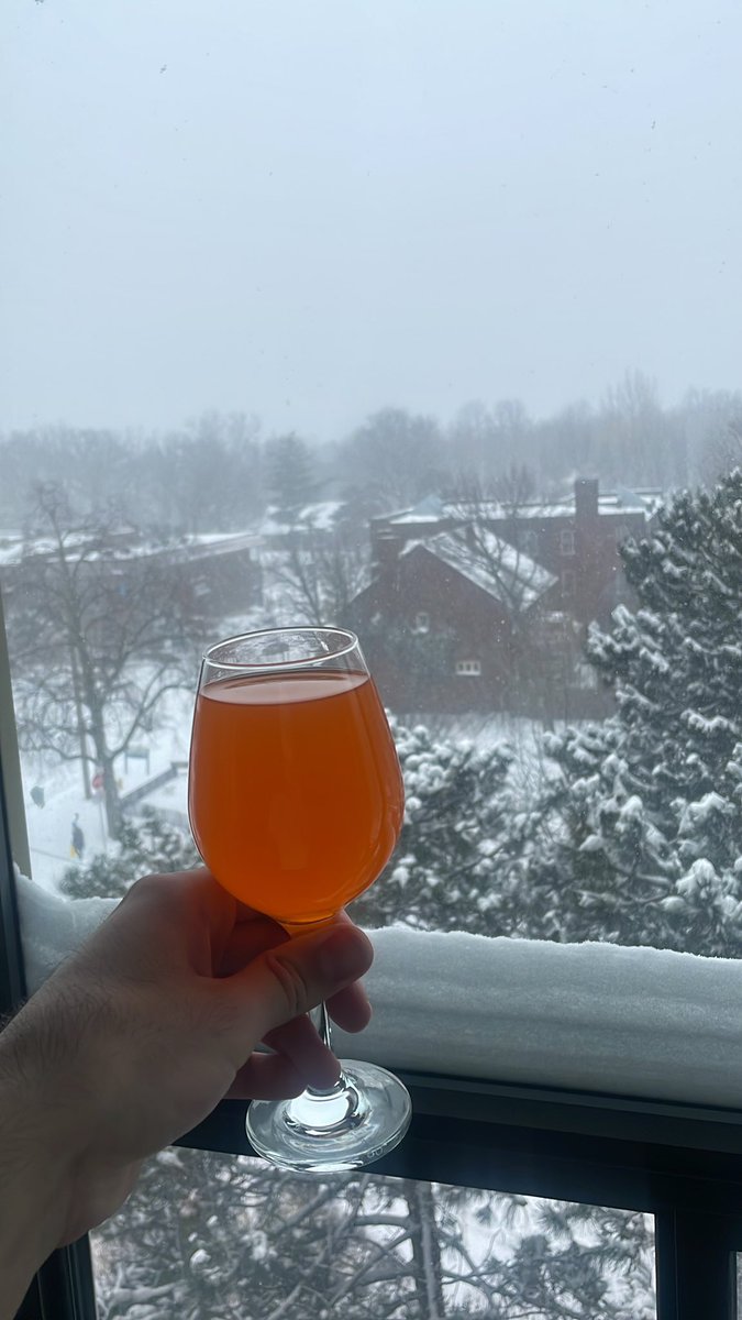 fanta for breakfast and a snowy day. happy birthday to me.