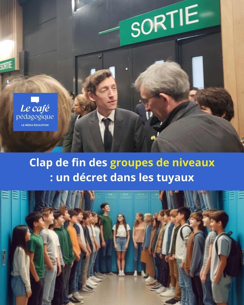 cafepedagogique's tweet image. FLASH Clap de fin des groupes de niveau : un décret dans les tuyaux 

Les enseignant.es ayant perdu des heures d'options pour la mise en place des groupes apprécieront... 

cafepedagogique.net/2026/01/15/dis…
