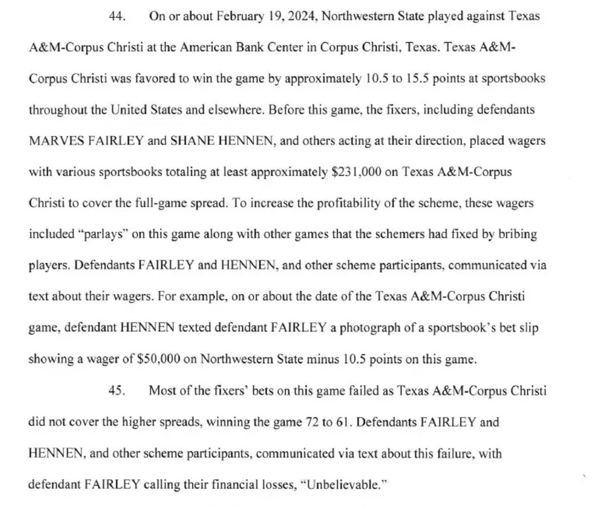 MattNorlander's tweet image. These dopes were out here collectively wagering hundreds of thousands of dollars on Tulane and Northwestern State and thought they'd avoid the feds.