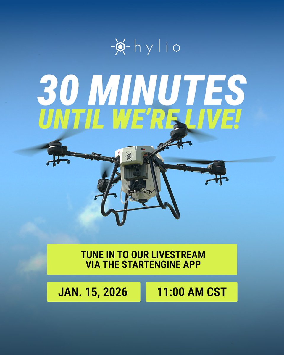Join us for an exclusive livestream Q&amp;A with Hylio co-founder and CEO, Arthur Erickson. This is your direct line to ask questions about our company, mission, and what we envision on the road ahead.

Don’t forget to download the StartEngine app on the App Store or Google Play