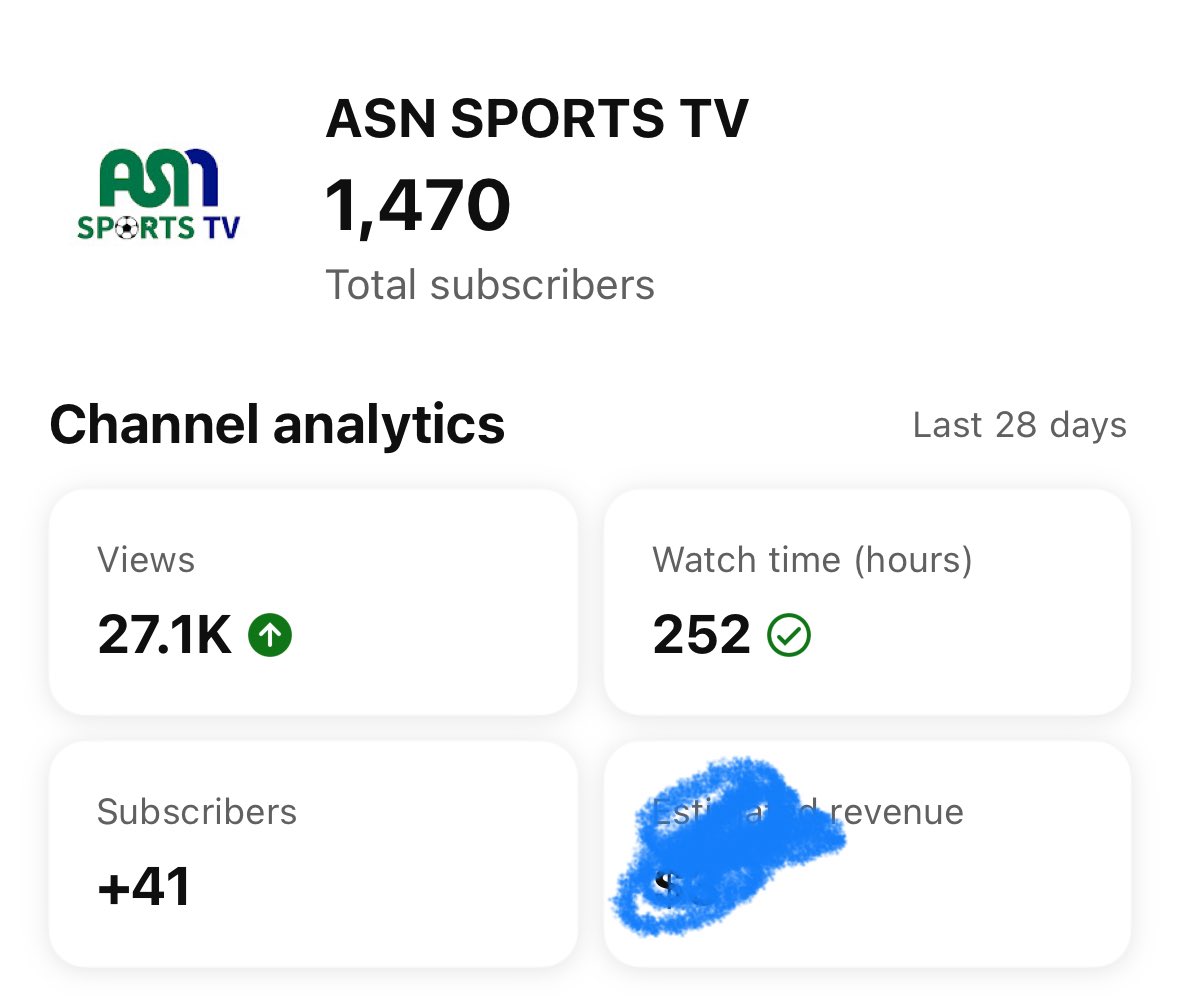 Sammbonu's tweet image. In the last 28 days ASN Sports TV gained 41 new subscribers. We are grateful and we are growing.  Whatever made you stop by on the channel, pls keep coming back and we will keep trying our best to provide great content. Use this link to subscribe if you have not done so. 
👉…