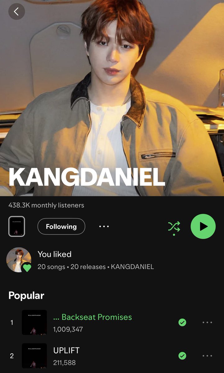 yngyoong's tweet image. congratulations bro. @kd_officialx 
backseat promises already reached 1 million streams on Spotify👍👍👍