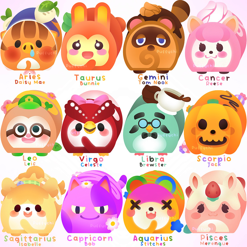 your zodiac sign, your animal crossing roll cake 🍰